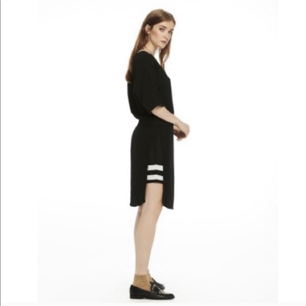 Scotch & Soda Black V-Neck Sports Dress Stripe XS